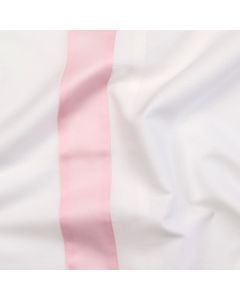 Dommelin Listra dekbedovertrek wit met roze accentstreep